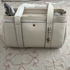 NWT Michael KORS LARGE leather Cream Rome EW TOTE